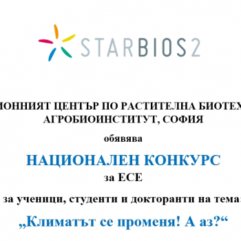 Национален конкурс за есе на тема "Климатът се променя! А аз?